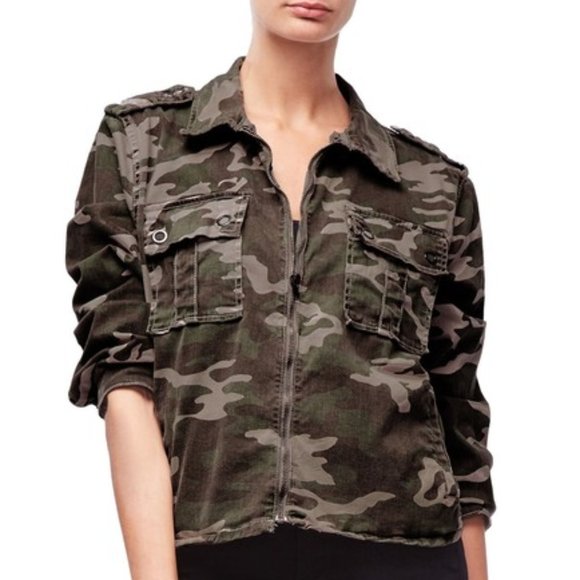 Good American Jackets & Blazers - Good American Camo Print Military Jacket
